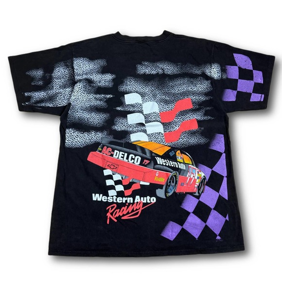NASCAR Darrell Waltrip 1995 Vintage AOP Purple Racing T Shirt - Picture 6 of 6
